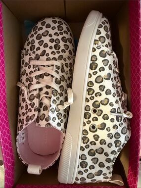 Kelly & Katie Leopard Print Sneakers in Pink and Gold